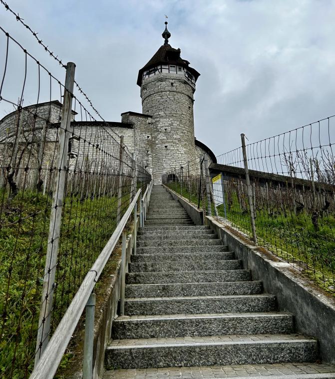 Montée vers la tour du Munot.